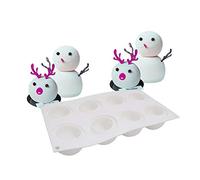 XiaoShenLu Moule Silicone Dessert, moules en Silicone pour Glace Chocolat Pâtisserie Dessert, 8 Trous Forme de spherique