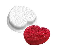 XiaoShenLu Moules à gâteaux en mousse française en silicone, ustensiles de cuisson 3D DIY Moule à bougie pour savon au chocolat, 8 pouces mille couches d'amour