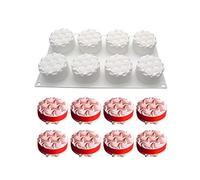 XiaoShenLu Mousse en Silicone 3D Bakeware Mousse Dessert Mould DIY Mould, 6 trous Fleur spirale crème