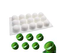 XiaoShenLu Silicone Cake Mold D Bakeware Mousse à Dessert Mould DIY Mould, 15 Trous Moyens Sphériques