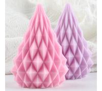 XIAOSHUI Moules à bougies géométriques 3D en forme de cône en spirale pour la fabrication de bougies en résine, aromathérapie, plâtre, cire, argile