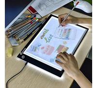 XIAOSTAR Tablette Lumineuse A4,Tableau de Copie à LED A4 Super Mince pour Tableau de Dessin avec Câble USB avec Luminosité Réglable pour Animationdessin,Esquisse,Visualisation Aux Rayons X(noir)