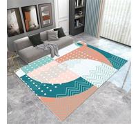 Xiaosua Decoration Chambre Ado paillasson intérieur Rose Tapis Sol Cuisine 80x150CM géométrique Bleu et Gris. de antidérapant Interieur Exterieur moquettes