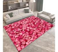 Xiaosua Tapis Ado Chambre Design Moquette Couloir Rouge Petit canapé 180x250CM Floral Moderne D'été Long d Exterieur terrasse