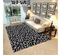 Xiaosua Tapis Chambre Enfant Garcon Maison entrée Noir ado 120x120CM imprimé Moderne Decoration vestiaire Divan Salon dexterieur pour terr
