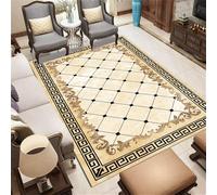 Xiaosua Tapis D’Entree Interieur Entree Kaki carpette 120x120CM à Carreaux Vintage Noir Acoustique de Sol Bebe Enfant Chambre