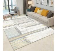 Xiaosua Tapis Interieur Exterieur Petit canapé Chambre ado Gris Enfant Garcon 100x160CM Abstrait Bleu Jaune Decoration Moderne vestiaire Tap
