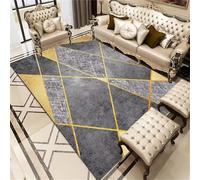 Xiaosua Tapis Paillasson Interieur Terrasse Gris de Restaurant 200x260CM Effet marbre Jaune d Entree Exterieur Grande Taille cheminée