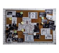 Xiaoterna 1,5x1m Toile de Fond pour détective Tableau Noir d'analyse d'un Commissariat de Police Fond Photographique Toile de Fond pour Une fête de mystère et de Meurtre Décoration de fête