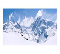Xiaoterna 2,2x1,5m Toile de Fond Montagne hivernale Sommet de Montagne des Alpes Paysage Naturel Fond Photographique Neige Blanche Paysage extérieur Décoration de la fête de Noël