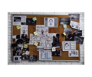 Xiaoterna 2,2x1,5m Toile de Fond pour détective Tableau Noir d'analyse d'un Commissariat de Police Fond Photographique Toile de Fond pour Une fête de mystère et de Meurtre Décoration de fête
