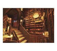 Xiaoterna 2,5x1,8m Fond de bibliothèque Vintage Escalier de librairie d'école Fond Photographique de bibliothèque en Bois Toile de Fond pour Collection de Livres dans Une librairie en Bois