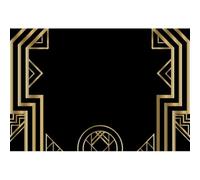 Xiaoterna 2,5x1,8m Toile de Fond pour Joyeux Anniversaire Fond Photographique pour la célébration d'un Anniversaire Gatsby Toile de Fond Simple Noir et Or Adultes Séance Photo de Portrait Accessoires