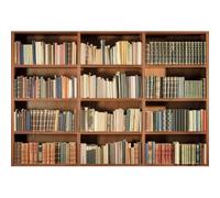 Xiaoterna 3x2m Fond de bibliothèque Ancien Bibliothèque médiévale rétro en Bois Fond Photographique de Bureau Livres Anciens Toile de Fond pour bibliothèque d'école Photo de Portrait d'adultes