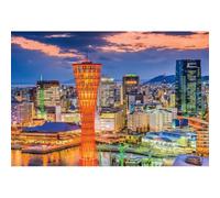 Xiaoterna 3x2m Toile de Fond Paysage Urbain Vue d'ensemble Centre Ville Moderne Vue de la Ville Fond Photographique Ville d'europe Coucher de Soleil Tour Toile de Fond Accessoires pour Portraits