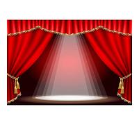 Xiaoterna 4,5x2,5m Bienvenue au Carnaval Toile de Fond Toile de Fond Rouge pour théâtre Cirque Spectacle de Magie Intérieur Fond Photographique Studio Photo pour Portrait d'adultes et d'enfants