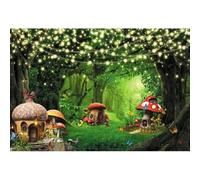 Xiaoterna 6x3m Forêt enchantée Décor féérique Nature printanière Forêt enchantée Fond Photographique Jardin d'arbres Champignons Décoration pour fête d'anniversaire Accessoires pour Portraits