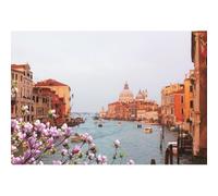 Xiaoterna 6x3m Italie Ville Historique Décor Urbain Ville lacustre Venise Coucher de Soleil Fleurs Canal Gondoles fluvial Photographie Décor de fête Voyage en Europe Accessoires pour Portraits