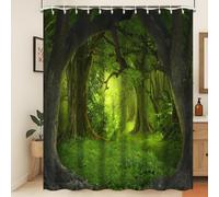 Xiaoterna Rideau de Douche Printemps Rideau de Douche forêt Magique Rideau de Douche Paysage Naturel mystérieux Jungle Fantastique Rideau de Douche Tissu imperméable et Lavable en Machine 120x200cm