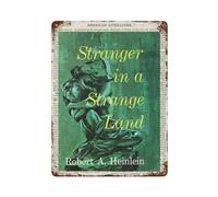 xiaoxiaoshen Affiche décorative murale vintage en métal Robert A Heinlein Stranger In A Strange Land - 40 x 30 cm
