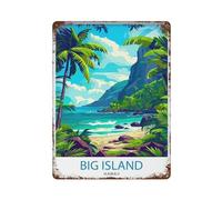 xiaoxiaoshen Big Island Hawaii Travel Lover G Décoration murale moderne en métal Décoration d'intérieur Art Maison Bar Boutique Décoration Vintage Panneau 40 x 30 cm
