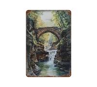 xiaoxiaoshen Finger Lakes New York Paysage Scénique Décoration murale Art Métal Affiche Moderne Décoration d'intérieur Art Maison Bar Boutique Décorations Vintage Panneau 30 x 20 cm