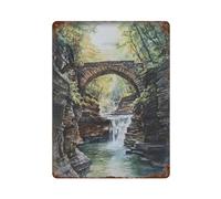 xiaoxiaoshen Finger Lakes New York Paysage Scénique Décoration murale Art Métal Affiche Moderne Décoration d'intérieur Art Maison Bar Boutique Décorations Vintage Panneau 40 x 30 cm