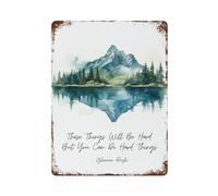xiaoxiaoshen Glennon Décoration murale vintage en métal avec citation You Can Do Hard Things By Glennon 40 x 30 cm