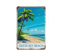xiaoxiaoshen Key Largo Florida Gateway to The Keys Coral Reef Tropical Paradise Island Esc Décoration murale moderne en métal Décoration d'intérieur pour la maison, bar, boutique, panneau vintage 30 x
