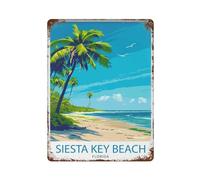 xiaoxiaoshen Key Largo Florida Gateway to The Keys Coral Reef Tropical Paradise Island Esc Décoration murale moderne en métal Décoration d'intérieur pour la maison, bar, boutique, panneau vintage 40 x