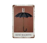 xiaoxiaoshen Rene Magritte - Décoration murale surréaliste en métal avec inscription « Hegel's Holiday » - Décoration d'intérieur moderne - 30 x 20 cm