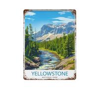 xiaoxiaoshen Yellowstone National Park Travel American Wall Decor Art Metal Tin Poster Modern Home Decor Art Home Bar Shop Décorations Vintage Sign 40 x 30 cm