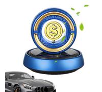 XIAOXIAOYU Aromathérapie solaire pour voiture, diffuseur d'huile rotatif robuste, design pièce de monnaie, désodorisant créatif pour voiture pour une forte odeur de voiture