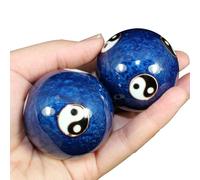 XIAOXIAOYU Baoding Balles avec Carillon | 2 x 4,85 cm Boules chinoises Yin-Yang Baoding Boules de médecine chinoises, boules de méditation en métal, boules de santé avec carillon pour soulager les
