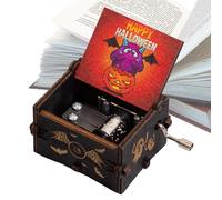 XIAOXIAOYU Boîte à musique à thème d'Halloween - Boîte à musique - Boîte à musique d'Halloween - Boîte à musique pour Halloween - Boîte à musique à remonter - Élégante boîte à musique manuelle pour