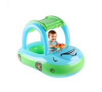 XIAOXIAOYU Brassards de natation gonflables pour tout-petits avec toit pare-soleil pour piscine, lac et