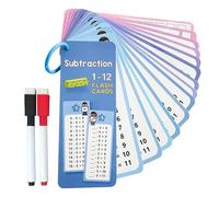 XIAOXIAOYU Cartes flash mathématiques - Cartes flash multiplication et division 15 fois | Cartes flash pour entraînement de division avec stylos effaçables à sec pour 3e année, 4e année