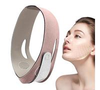 XIAOXIAOYU Ceinture de raffermissement du visage, masque facial en forme de V contre la peau flasque, ceinture élastique respirante, bandage de levage double menton réutilisable,