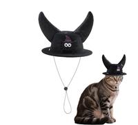 XIAOXIAOYU Chapeau pour chien | avec cornes | Chapeau d'Halloween pour animaux de compagnie | Déguisement réglable pour costumes, fêtes de famille, bals masqués, spectacles sur scène, fêtes