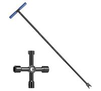 XIAOXIAOYU Clé Pour La Fermeture De L'Eau - Clé En Forme De T Pour La Vanne Du Compteur D'eau - Télescopique Pour Vanne,Pour Plomberie Irrigation Camping Arrière-Cour Jardin Pelouse Construction