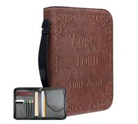 XIAOXIAOYU Couverture de livre biblique, sac biblique | Étui de protection pour sac de transport en cuir PU - Étui de transport Portable, sac d'église avec poignée pour église, étude de la Bible
