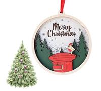 XIAOXIAOYU d'arbre de Noël Noël - Boîte aux Lettres Rouge Solide avec Ornements de Noël - de Porte créative pour Les fêtes