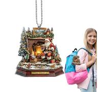 XIAOXIAOYU Décorations d'arbre de Noël en acrylique, décorations de Noël pour arbre de Noël,Maisons de Noël insolites Pendentif de Noël - Ornements d'arbre esthétiques en acrylique 2d, décoration