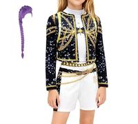 XIAOXIAOYU Deguisement K/pop Demons Hunter Enfant - 4 Pièces Pop Cosplay Anime Rumii Perruques, Pop Singers Déguisement Complet D'anime Cosplay Accessoire Costume, Noel Enfant fille 3-14 Ans