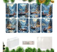 XIAOXIAOYU Détenteurs d'argent pour Cartes de Noël,détenteurs d'argent de Noël pour espèces | Arbre de Noël 8 pièces Pinces à Billets décor drôle - Cartes d'argent de Noël exquises et festives pour