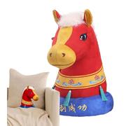 XIAOXIAOYU Jouet en Peluche De Cheval,Mascotte des Vacances De La Fête du Printemps | Peluche pour l'Année du Cheval Chinoise,pour Maison Bureau Magasin Restaurant Decoration De Table