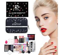 XIAOXIAOYU Kit de maquillage pour débutant - Ensemble de maquillage comprenant fard à paupières, rouge à lèvres, kit de maquillage professionnel, kit complet de maquillage portable pour femme