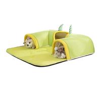 XIAOXIAOYU Lit tunnel pour chat - Grande maison de jeu - Lit - Tunnel de jeu - Accessoire pour animaux de compagnie - Coussin - Tapis de couchage pour petits animaux - Chiot - Lapin - Chaton