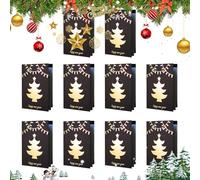 XIAOXIAOYU Lot de 10 cartes de Noël avec enveloppes - Jolies cartes de Noël avec enveloppes - Différentes cartes postales de Noël - Cartes de Noël joyeuses pour enfants, famille