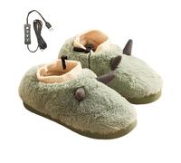 XIAOXIAOYU Pantoufles chauffantes rechargeables, chauffe-pieds rechargeables | Chaussons chauffants en peluche chauffants électriques, pantoufles USB chauffantes, chauffe-pieds, chaussons en peluche